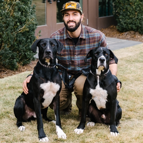 Birmingham Lawn Business Owner with Dogs